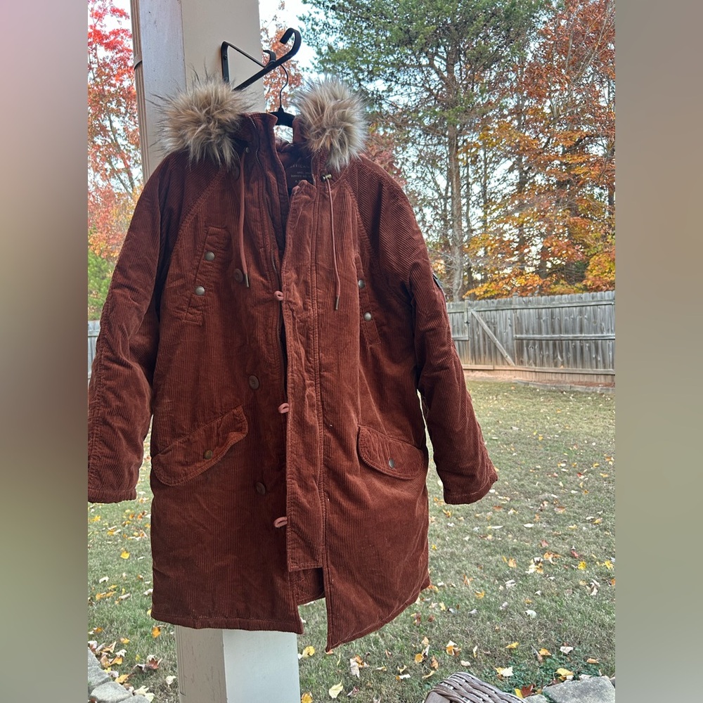 American Eagle women brown coat ￼